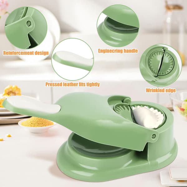 2-i-1 Dumpling Form Tryk Dumplingforme, Ravioli Maskine, Manuel Dumplingpresse, Skindindpakning, Dumpling Skind Maskine, Dumplingforme