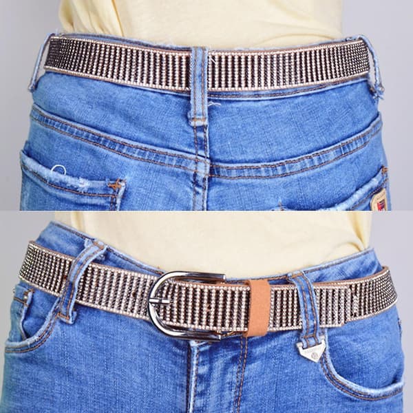 Rhinestone Bælter til Kvinder Mænd Let Luksus Bælte til Jeans C