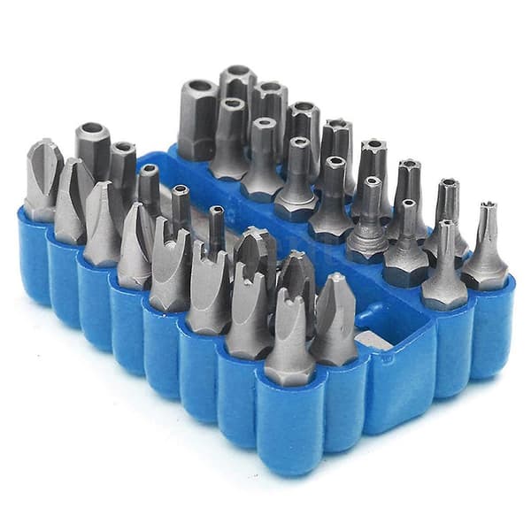 Säkerhetsbits 33 delars set Manipuleringssäkra Torx Spärrskruvmejsel Sta