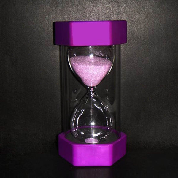 Säkerhet Säkerhet Mode Timglas Sand Timer Lärarresurser och Barn Borstar Tänderna Köksnedräkning (15 minuter, Lila)