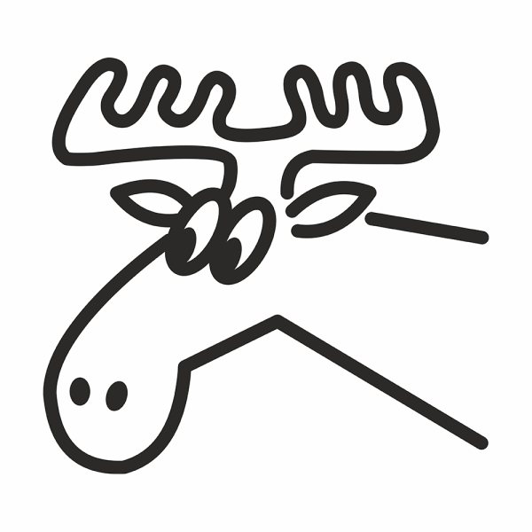 Nyfiken Älg Vinyl Väggdekor