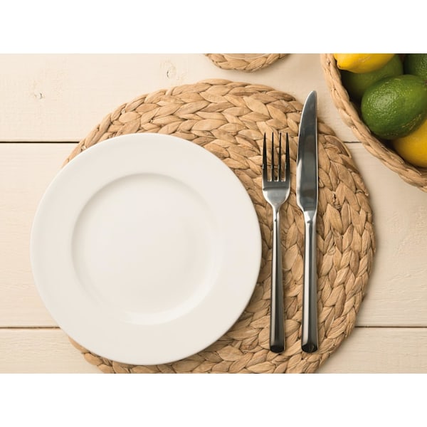 Flätade placemats, set om 4, naturliga vattenhyacintvävda bordsmattor