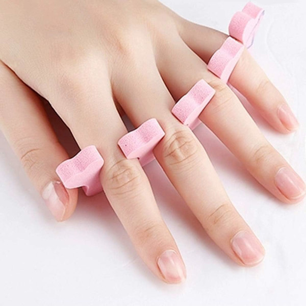 20 st mjuka skumgummisvampar tåseparatorer fingerdelare mjuk svamp fingerdelare distanshållare nagelkonst manikyr pedikyrverktyg