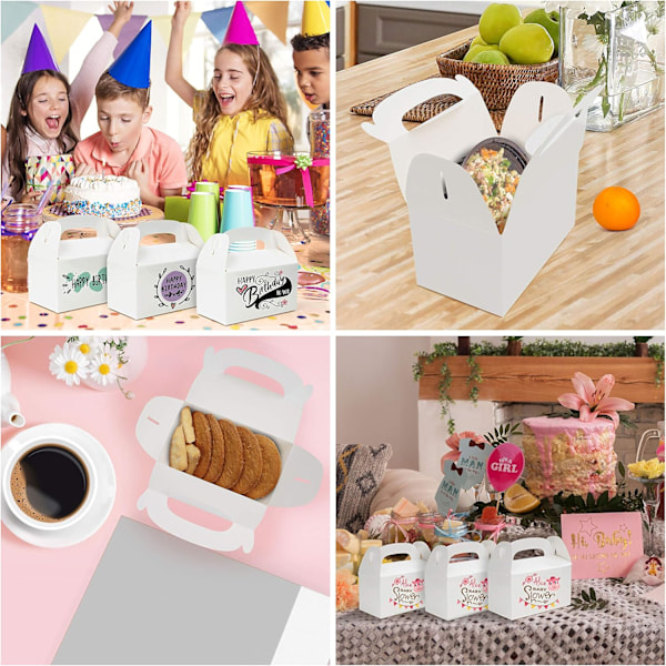 Vita Kraft-presentaskar (24-pack) 15,8 x 8,9 x 8,9 cm - Enkla lådor