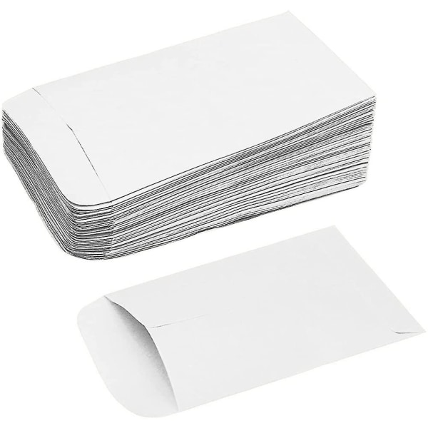 100 st små vita kuvert, små kuvert för små vita 165100mm