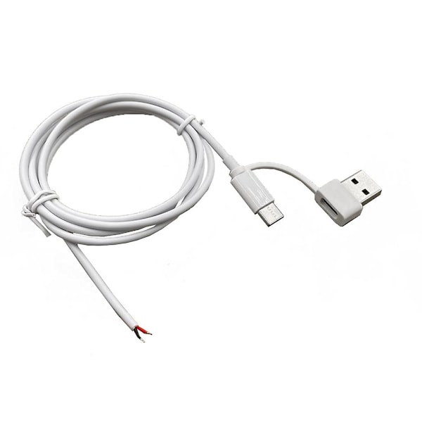 Usb C -liitäntäjohto 2-ytiminen kaapeli DIY-virtajohto LED-valoille reitittimille