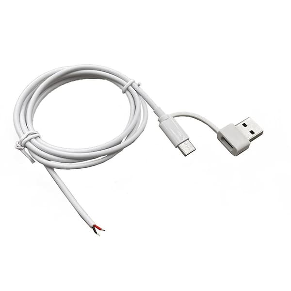 USB C Pigtail 2 Ledere Kabel DIY Strømkabel For LED Lys Rutere