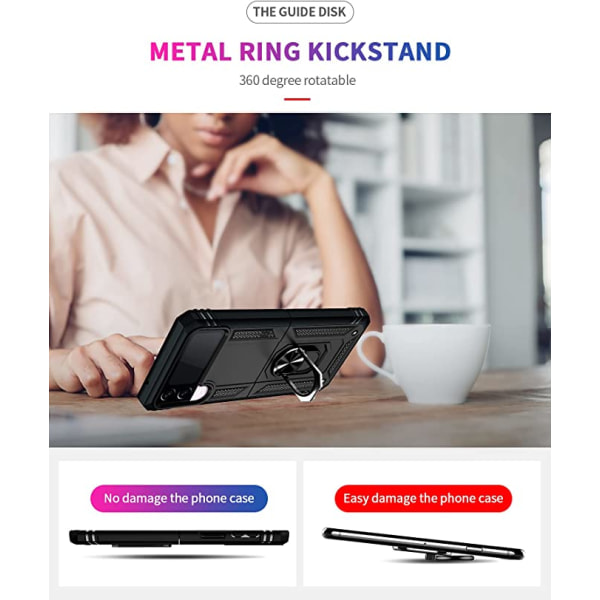 Kompatibel med Samsung Galaxy Z Flip 3 Skal, [Militärgrå]