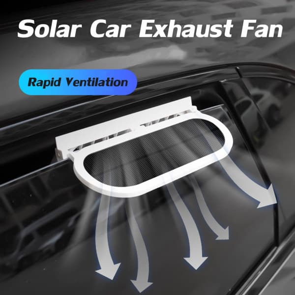 Bil Solcellsdriven Fläkt Bilfönster Fläkt Fordonsventilationsfläkt Auto Luftventil Kylfläkt Radiator Ventilation