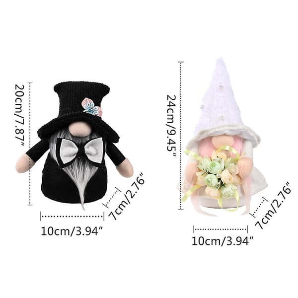 Brud Brudgum Tomte Bröllopspar Svensk Nisse Tomte Älv Dvärg