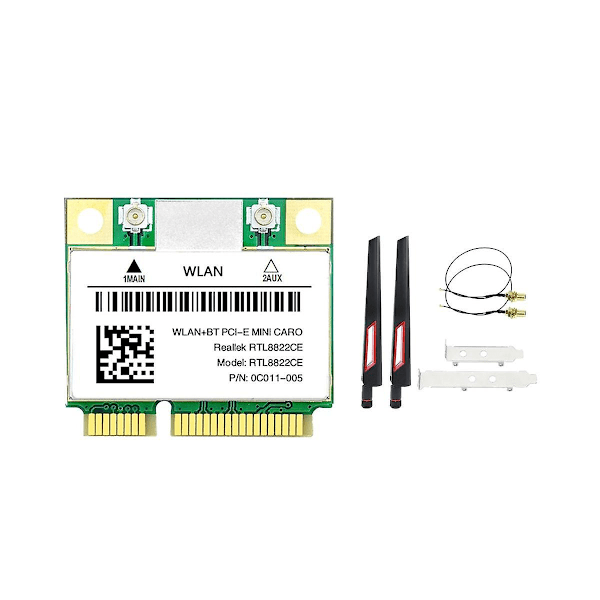 Rtl8822ce Wifi-kortti +antennipaketti 1200mbps 2.4g+5ghz 802.11ac Net
