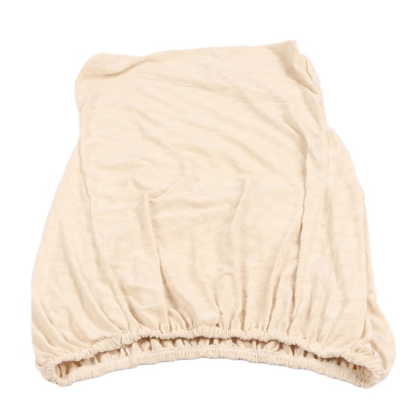 Pufföverdrag med lutande armstöd, diamantmönster, universellt, tjockt, mjukt, andningsbart, stretchigt, köksstolöverdrag, beige