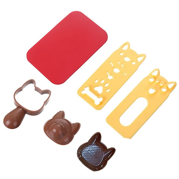 Sushi Making Kit Hundemønster Risboldforme Bento Tilbehør D