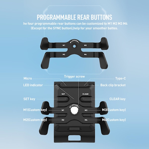 Gamepad Bakknapp Feste Joystick Med Turbo Funksjon Forx