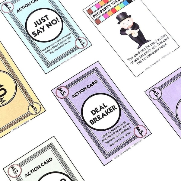 Palapeli Perhe Peli - Englanninkielinen Monopoly-keräilykorttipeli (Sininen) Blue