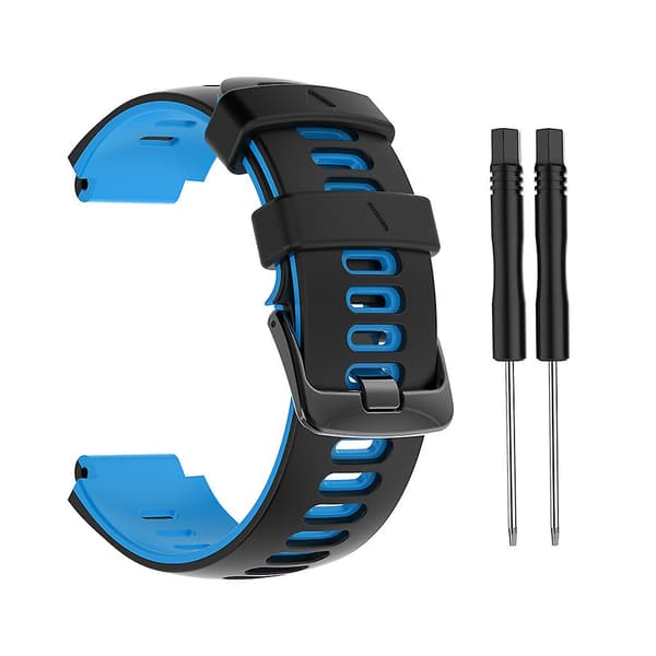 Rannekoru terässoljella silikoniranneke Garmin-forerunner 735xt -kelloon