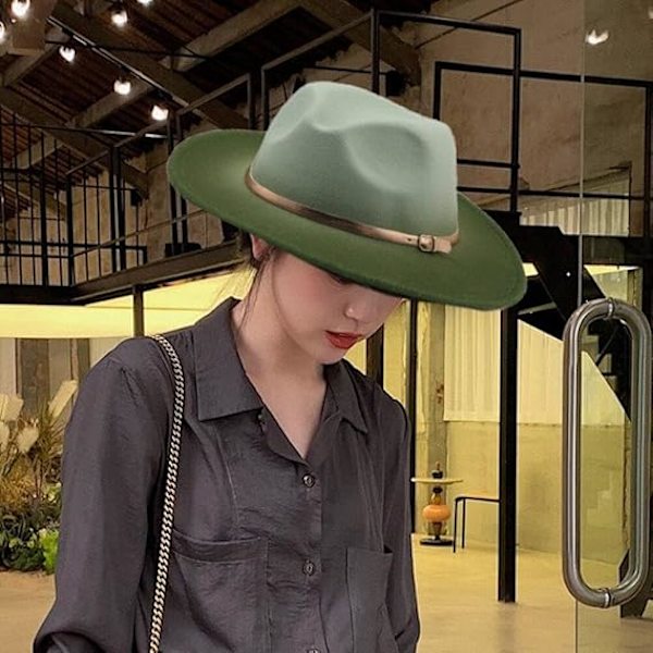 Uld Fedora Hatte Kvinder Mænd Damer Jazz Kasketter Europæiske Amerikanske Runde Kasketter Bowler Hatte til Gave