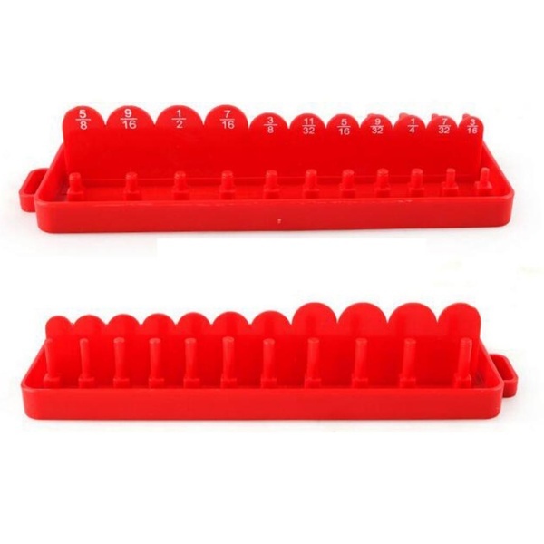 1/2 Hyls-organiserare Hållare Rack Förvaringsfäste Verktygslåda Röd Imperial S 1Set Red Imperial S 1Set