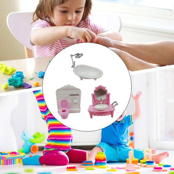 3 kpl Simulaatio WC Kylpyamme Meikkipöytä Lapsille