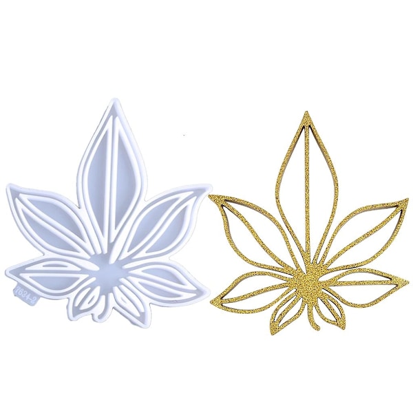 Blad Brikkeform For Resin, lønneblad Epoksy Støpeform For Di