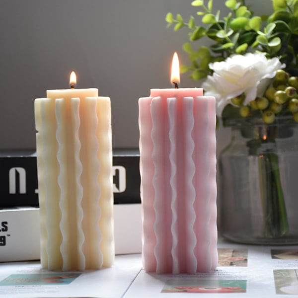 3D Bølget Spiral Silikone Klar Form Voks Smelte Polymer Projekter Mol