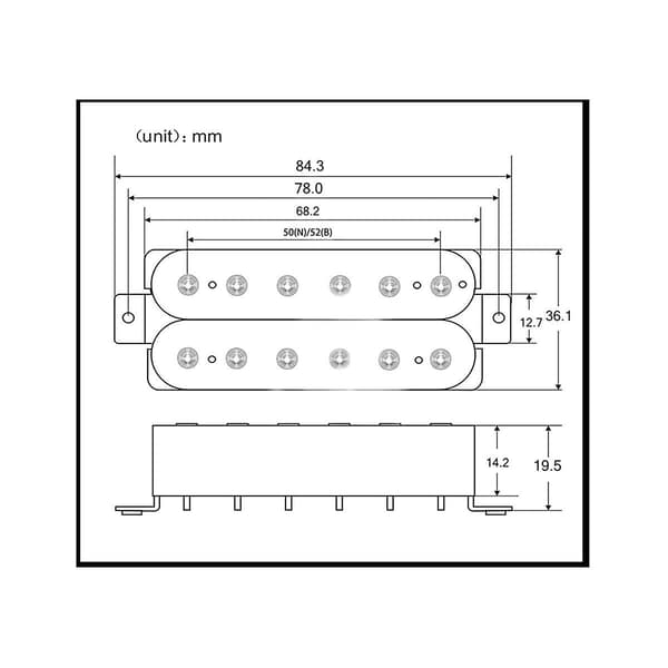 12 Fasta Elektriska Gitarr Pickuper Dubbla 4 Ledningar Dubbel Spole Alnico