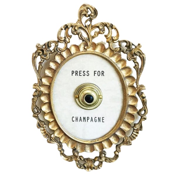 Ring Mini Press För Champagne-knapp, tryck på Dörrklocka Europeisk Retro-knapp Dörrklocka