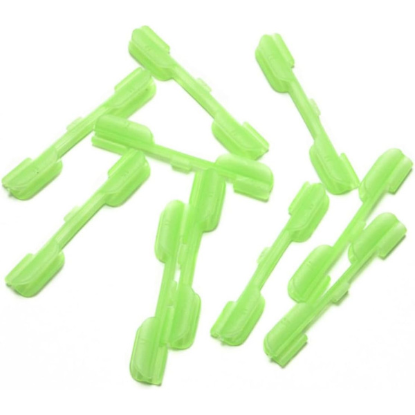 Spötoppslampa Hållare Nattfiske Clip på Fluorescerande Glow Sticks Anslutningar 10PCS