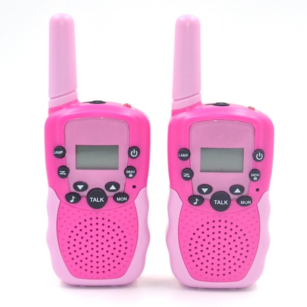 Walkie Talkies för barn, 3 kilometers räckvidd, set med 2 mini-sändare för utomhusbruk, lång batteritid Two roses