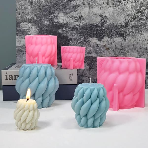 3D Joustavat Silikonimuotit Aromaterapiakynttilöille, Kipsiaskarteluun