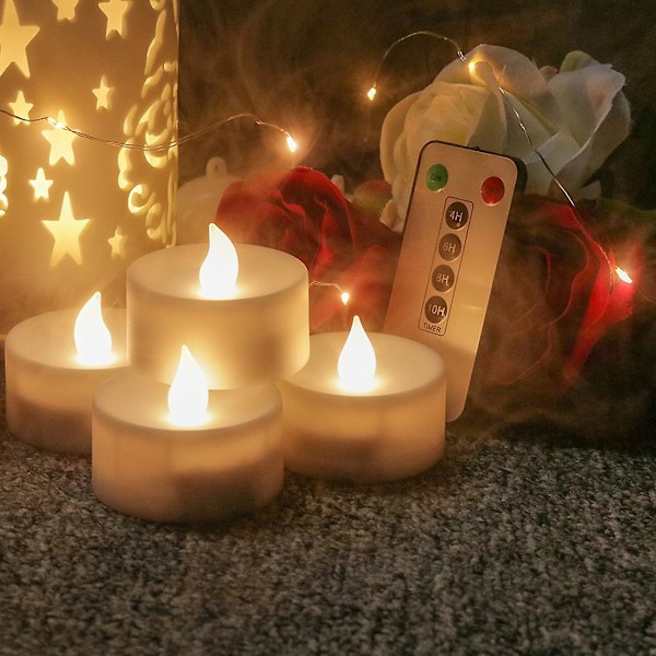 6 st Flamfria Ljus Batteridrivna LED Värmeljus L