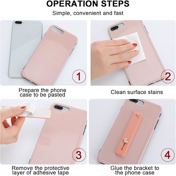 6 Stycken Telefon Grepphållare Mobiltelefon Grepprem Teleskopisk Fingerrem Ställ Universal Fingerstöd för De Flesta Smartphones (Retro Färger) Retro Colors