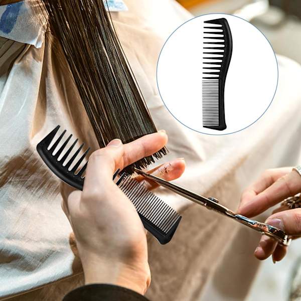 2 kpl leveähampaisia suuria kampoja hainhampaisilla kammoilla Kiharoiden kampojen kaksoiskampa Kampauskampa Salonkikampaaja kiharoille aaltoileville paksuille märille hiuksille muotoilutyökalu