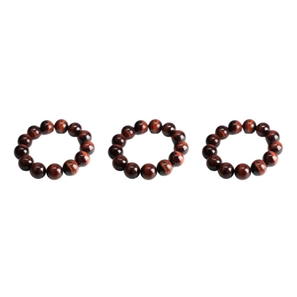 1/2/3/5 Natursteinperler - Lett å bruke Tigerøye Armbånd Rød Tigerøye 16MM 3STK Red Tiger Eye16MM 3PCS