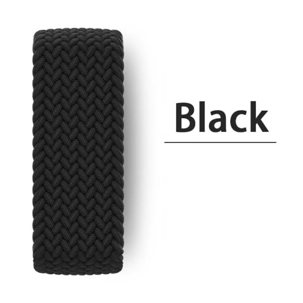 Punottu Solo Loop -ranneke Apple Watch -kelloon 44mm 45mm 42mm 40mm 38mm 41mm Ultra 49mm rannekoru correa iwatch Series 9 SE 8 7 6 5 -ranneke 2pure black M 2pure black M