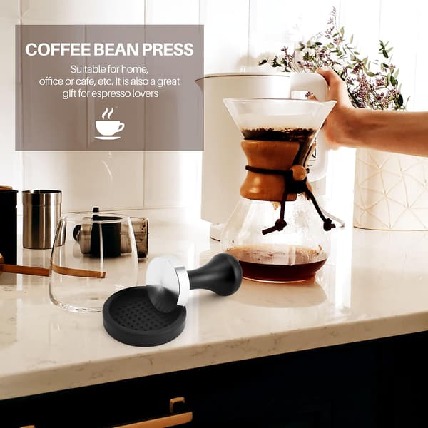 Kaffe Tamper Sæt (51 mm), espresso stempel med fladt rustfrit stål