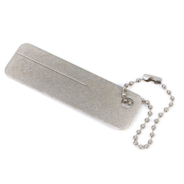 Bærbar diamantbryne / sliper for fiskekroker og kniver grå