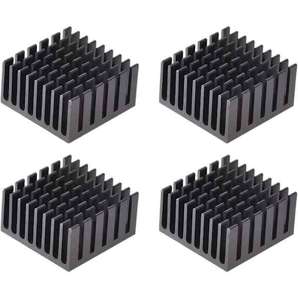 Elektronisk køler køleplade til MOS GPU IC chip sort 28 x 28 x 15 mm 4 stk