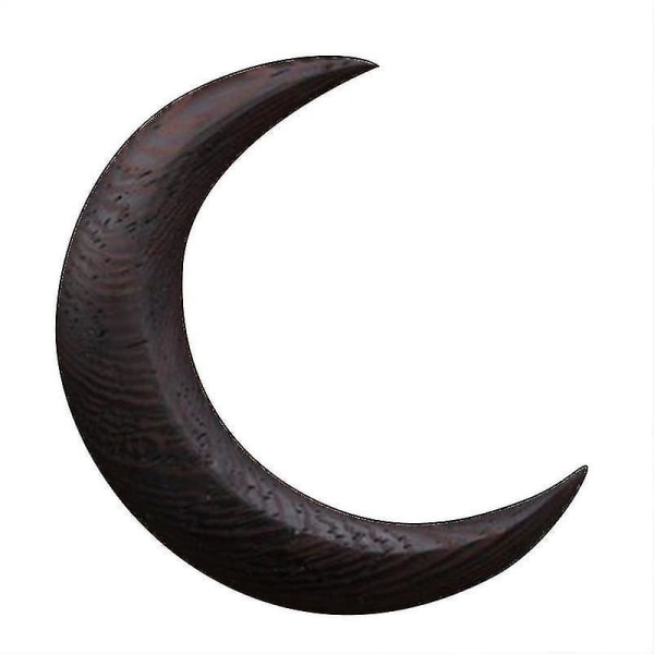 Månhårklämma Handsnidad Crescent Moon Stick Trähårklämma Hårgaffel Vardagsverktyg för hårstyling Black Large