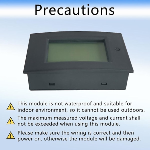 LCD Batteri Monitor Måler Strøm Volt Status Detektor Tester DC