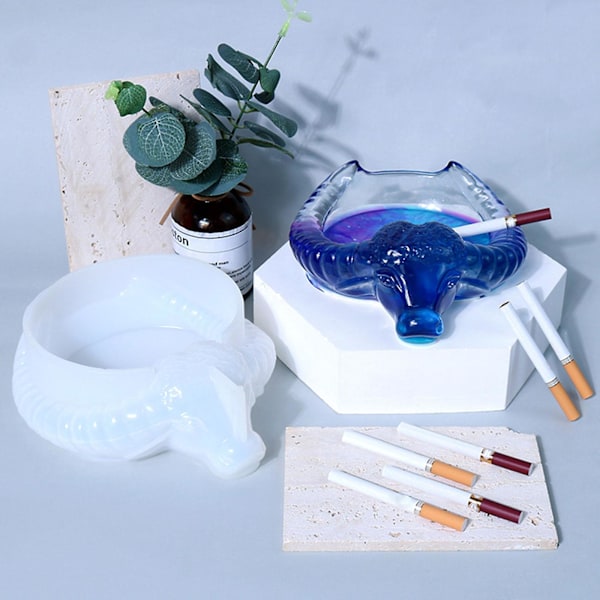 Ko til Hoved Askebæger Ornamenter Silikone Resin Form til DIY Håndværk