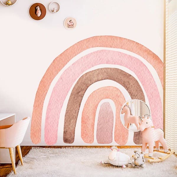 Suuri Boho Sateenkaari Seinätarra, 40x116cm