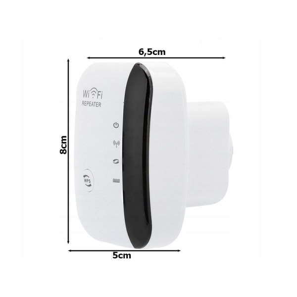 Wi-Fi Förstärkare Repeater / Utökar Räckvidden 300 Mbps Wifi Vit