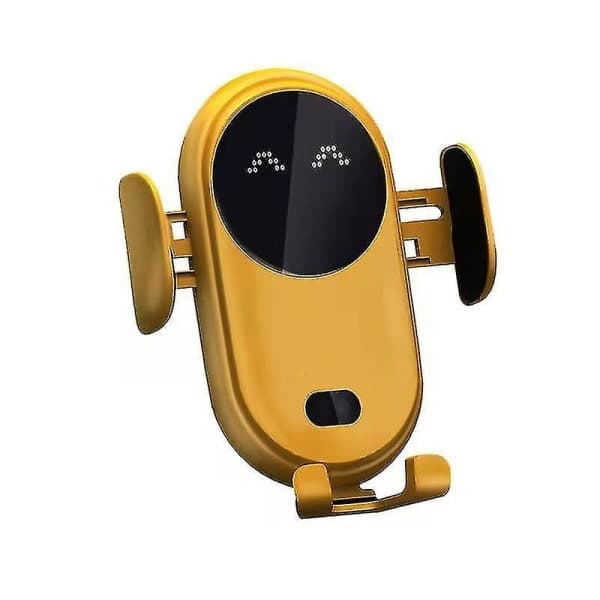 Smart Car Trådløs Oplader Telefonholder Smart Automatisk Sensor Biltelefonholder Sort Black