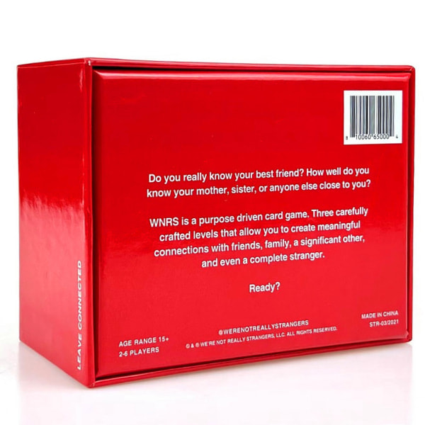 We're Not Really Strangers Kortspil - Et interaktivt kortspil for voksne og icebreakers [HK] Par Udgave Couples Edition