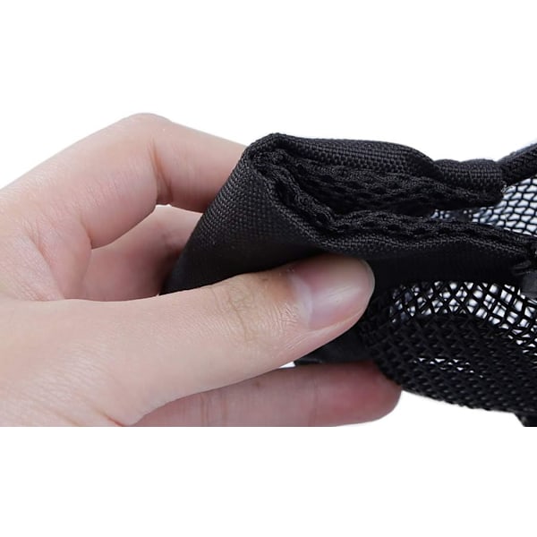 Mesh Maske, Halv Ansigt Mesh Masker med Ørebeskyttelse til CS/Jagt/Paintball/Skydning Black