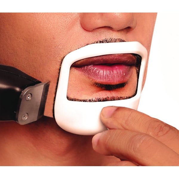 Beard Styler Wasp Skægplejeværktøj Skægstyling Skabelon til Mænd Styling Design 5 Dele/Sæt hvid white