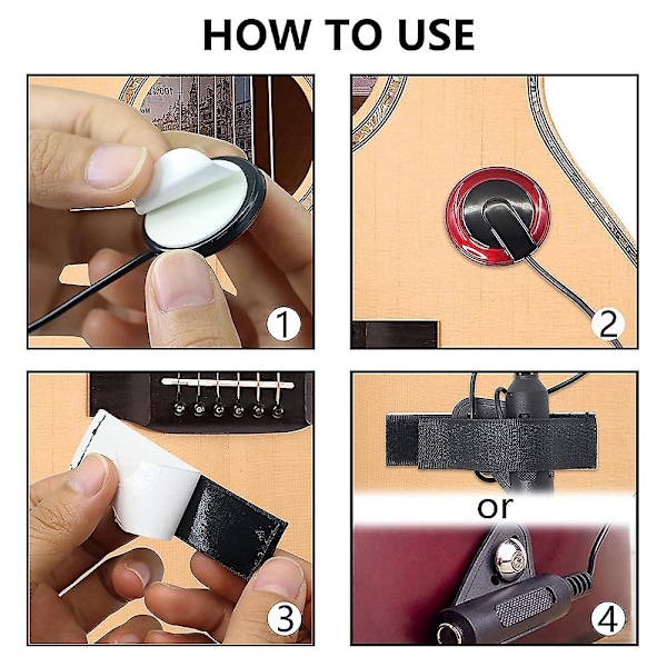 2st Kontaktmikrofon Pickup Eq Smd Instrument Pickup Gitarr V