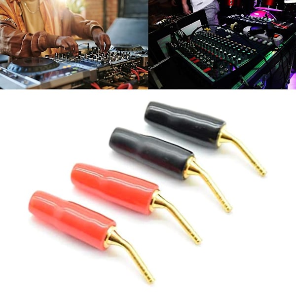 2mm Bananpluggar Böjda Stift Audio Högtalare Pluggar Kablage Anslutning