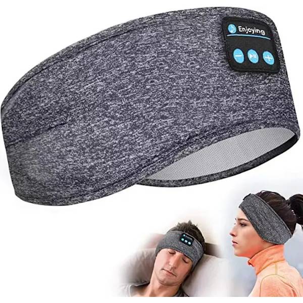 Sportdiadem för Sömn med Ultratunna Trådlösa Bluetooth-Hörlurar med Högtalare för Sidosovare, Musik, Löpning